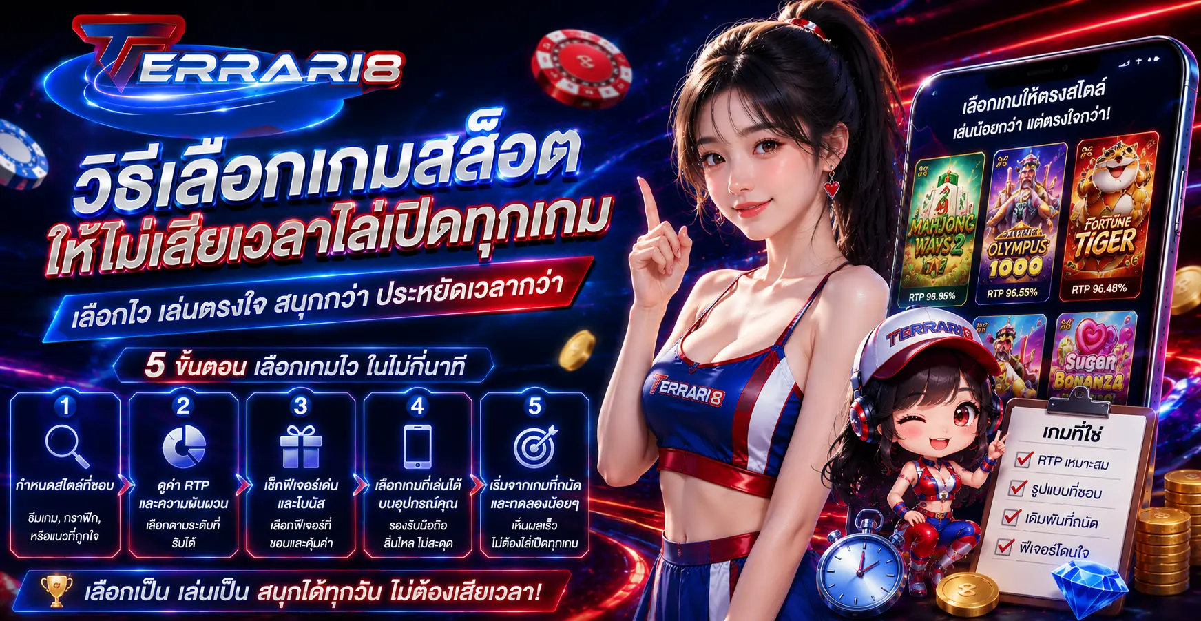 วิธีเลือกเกมสล็อต ให้ไม่เสียเวลาไล่เปิดทุกเกม
